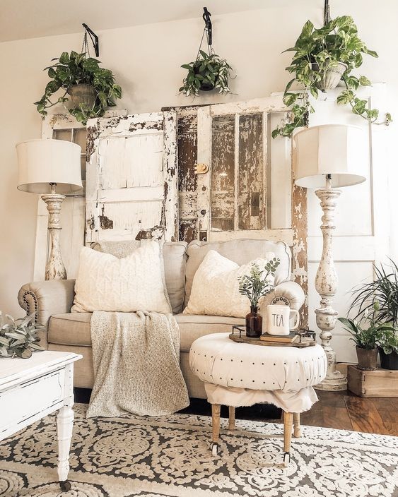 40 όμορφες Shabby Chic ιδέες διακόσμησης καθιστικού