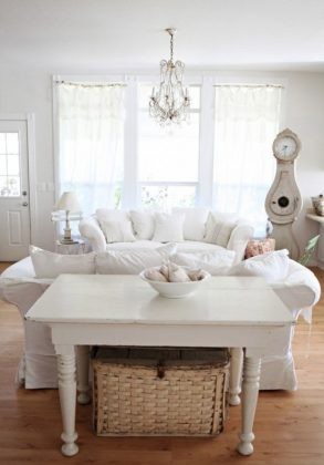 40 όμορφες Shabby Chic ιδέες διακόσμησης καθιστικού