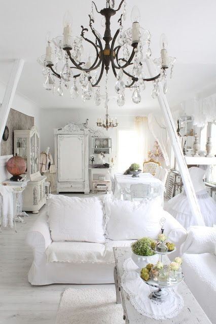 40 όμορφες Shabby Chic ιδέες διακόσμησης καθιστικού