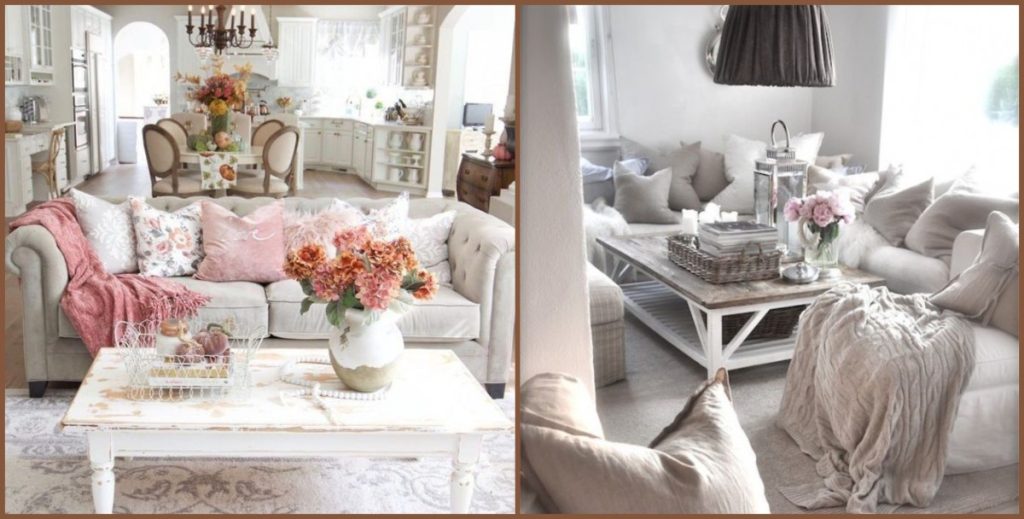 40 όμορφες Shabby Chic ιδέες διακόσμησης καθιστικού