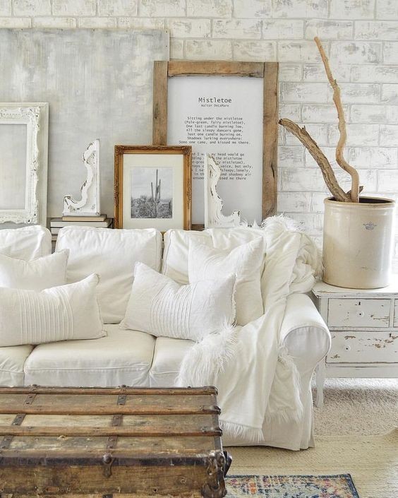 40 όμορφες Shabby Chic ιδέες διακόσμησης καθιστικού